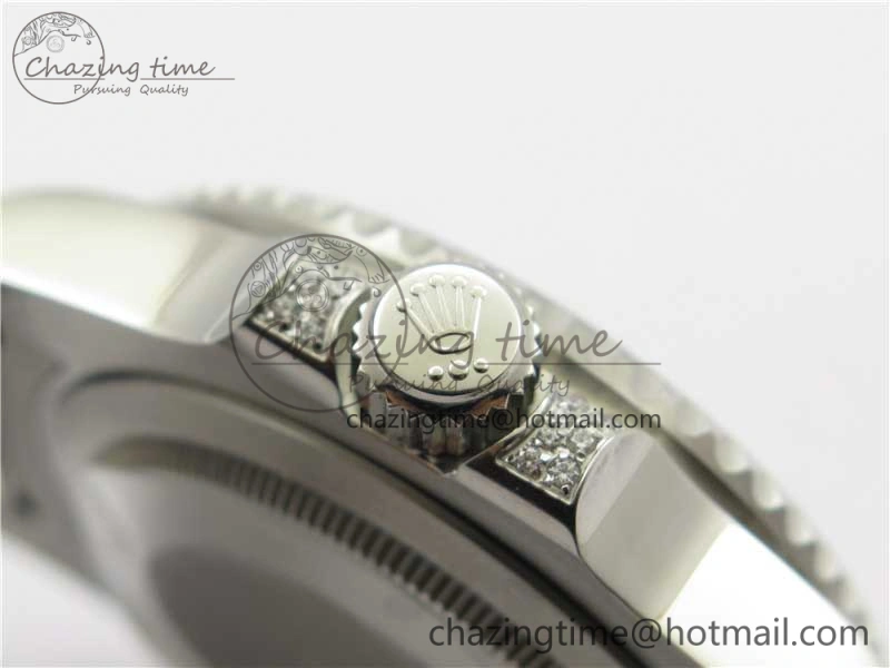 GMT Master II 126710 Red Blue T Crystal VRF Best Edition Black Dial On SS Paved Crystal Bracelet  A3186 CHS