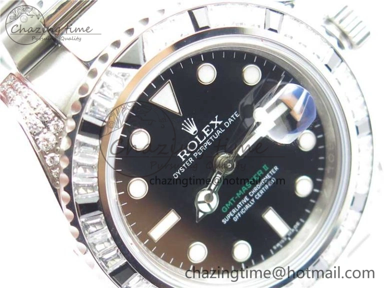 GMT Master II 126710 White Black T Crystal Bp Maker Best Edition Black Dial On SS Bracelet  3186 CHS
