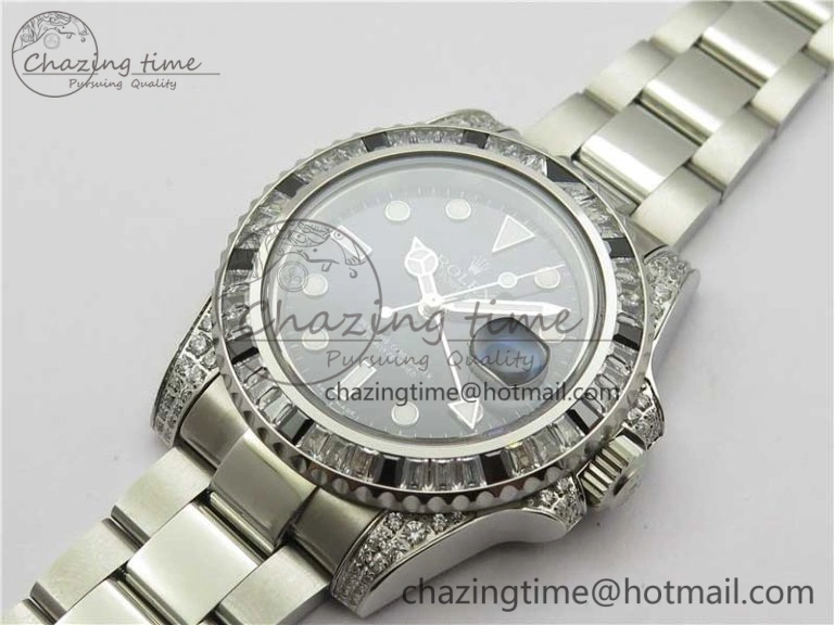 GMT Master II 126710 White Black T Crystal Bp Maker Best Edition Black Dial On SS Bracelet  3186 CHS