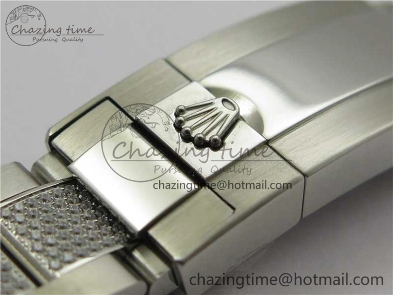 GMT Master II 126710 White Black T Crystal VRF Best Edition Black Dial On SS Paved CrystalBracelet  A3186 CHS