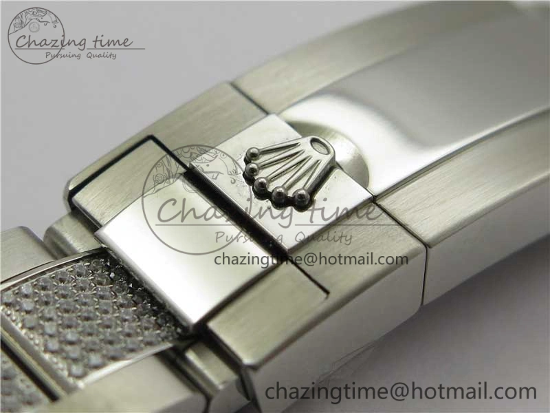 GMT Master II 126710 White Black T Crystal VRF Best Edition Black Dial On SS Paved CrystalBracelet  A3186 CHS