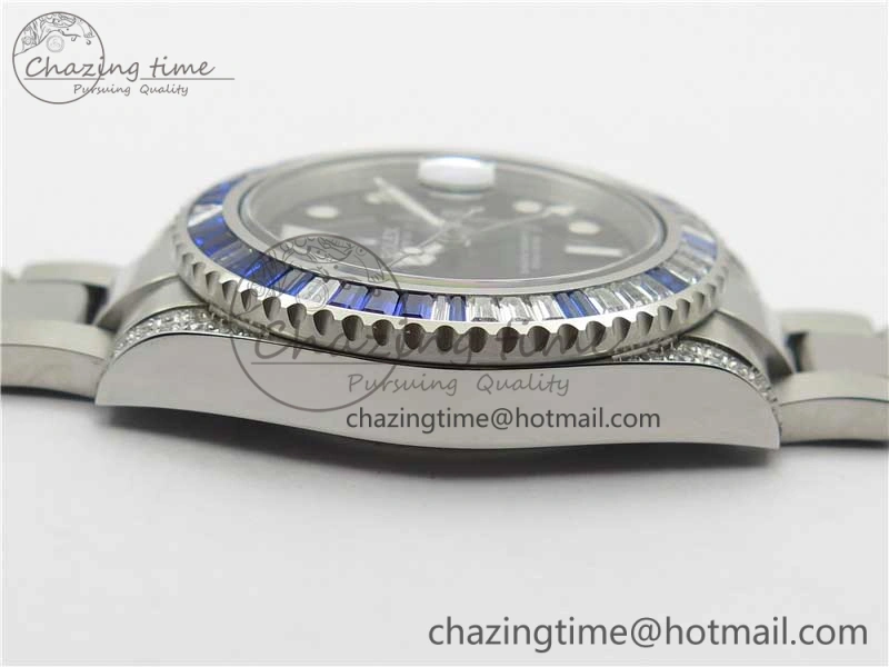 GMT Master II 126710 White Blue T Crystal Bp Maker Best Edition Black Dial On SS Bracelet  3186 CHS