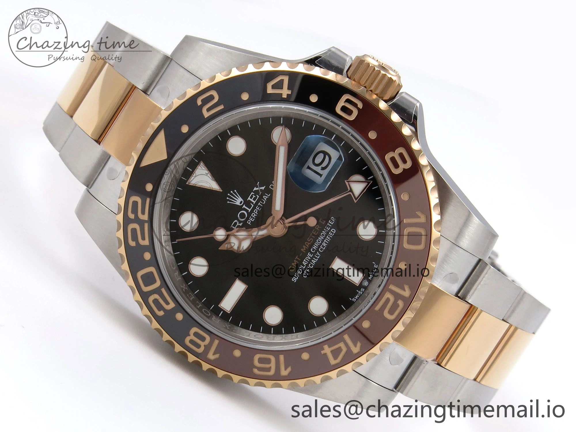 GMT Master II 126711 CHNR 904L EWEF 1:1 Best Edition on SS RG Oyster Bracelet SH3285 CHS