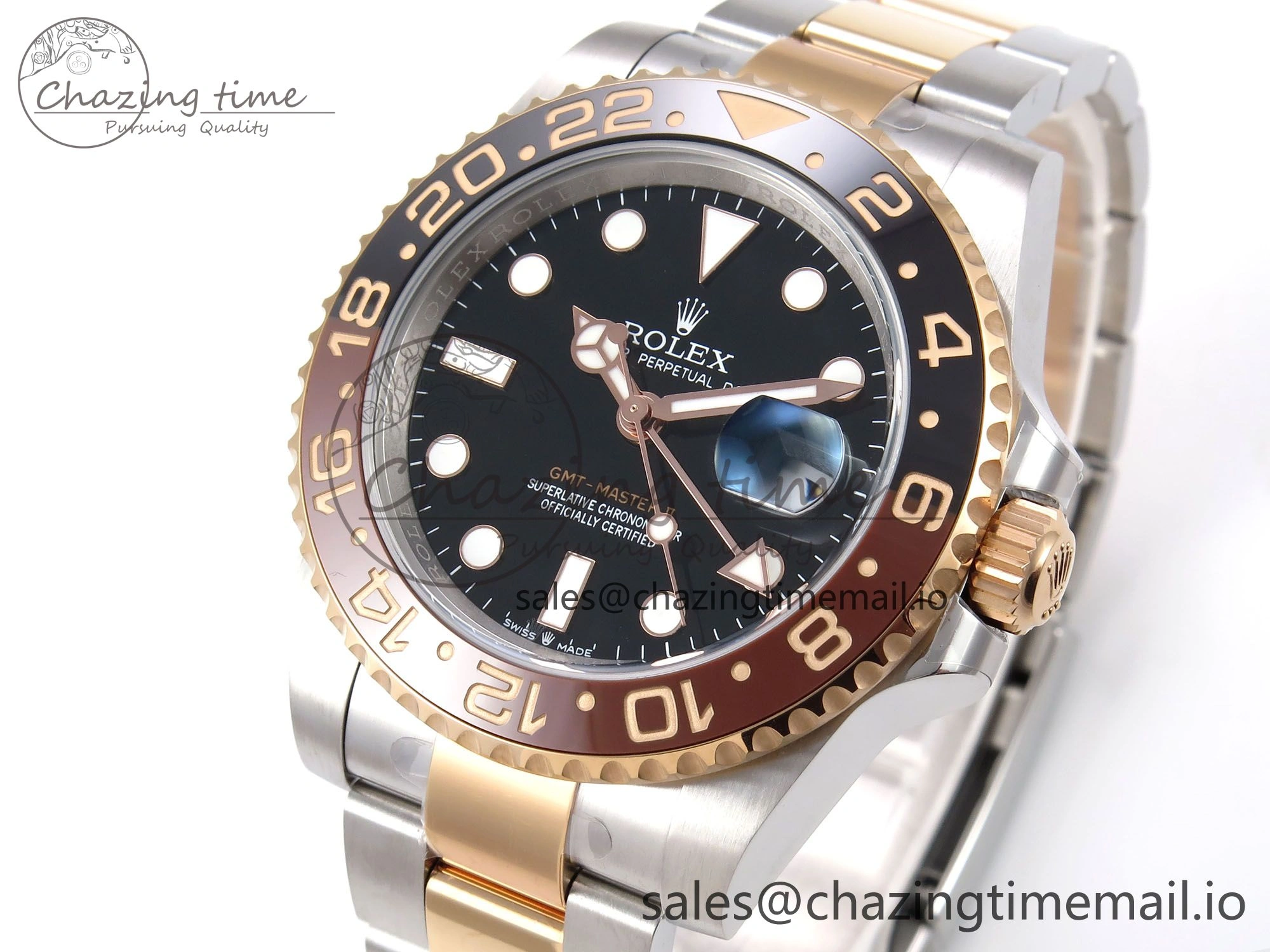 GMT Master II 126711 CHNR 904L EWEF 1:1 Best Edition on SS RG Oyster Bracelet SH3285 CHS
