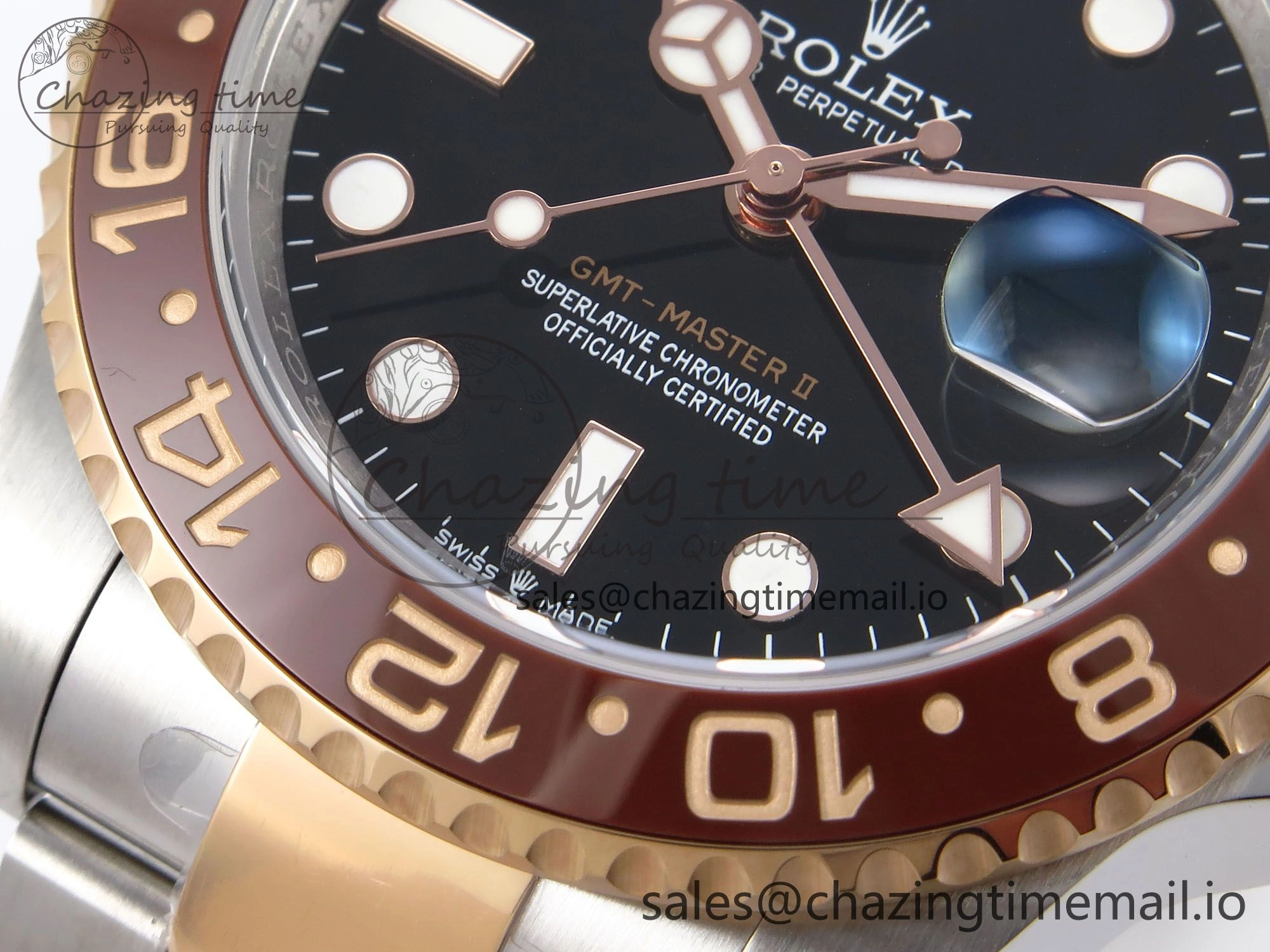 GMT Master II 126711 CHNR 904L EWEF 1:1 Best Edition on SS RG Oyster Bracelet SH3285 CHS
