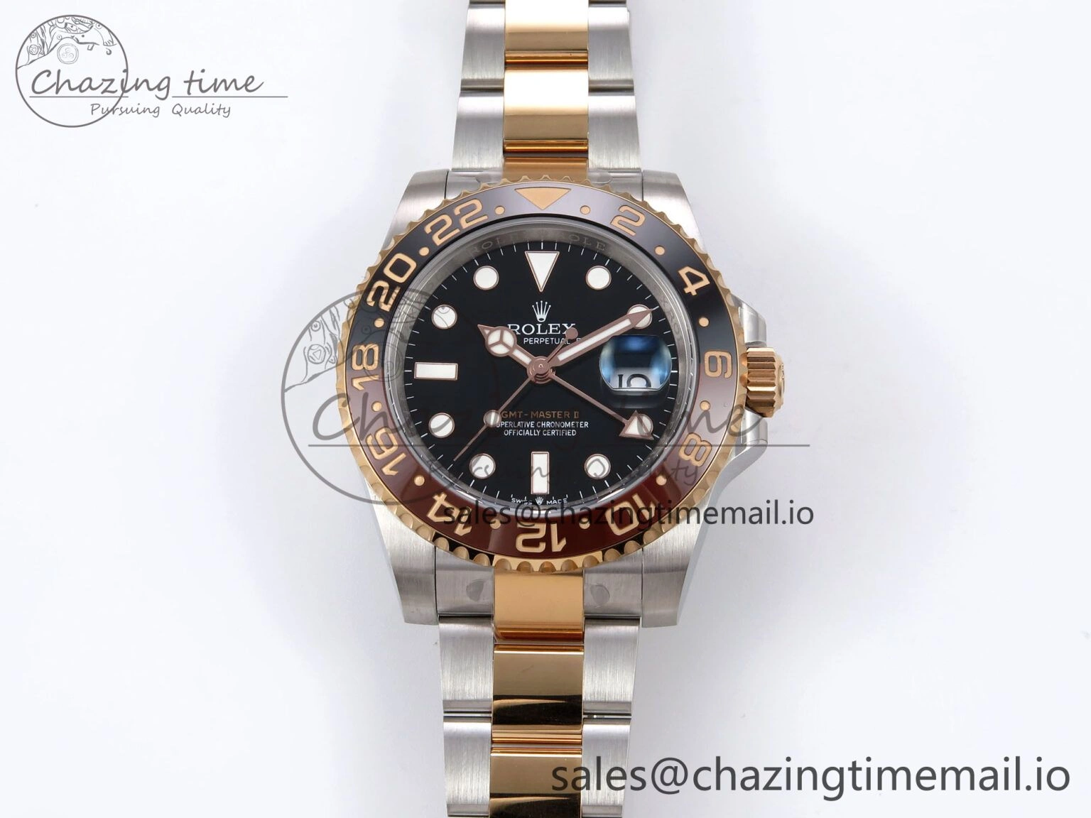 GMT Master II 126711 CHNR 904L EWEF 1:1 Best Edition on SS RG Oyster Bracelet SH3285 CHS