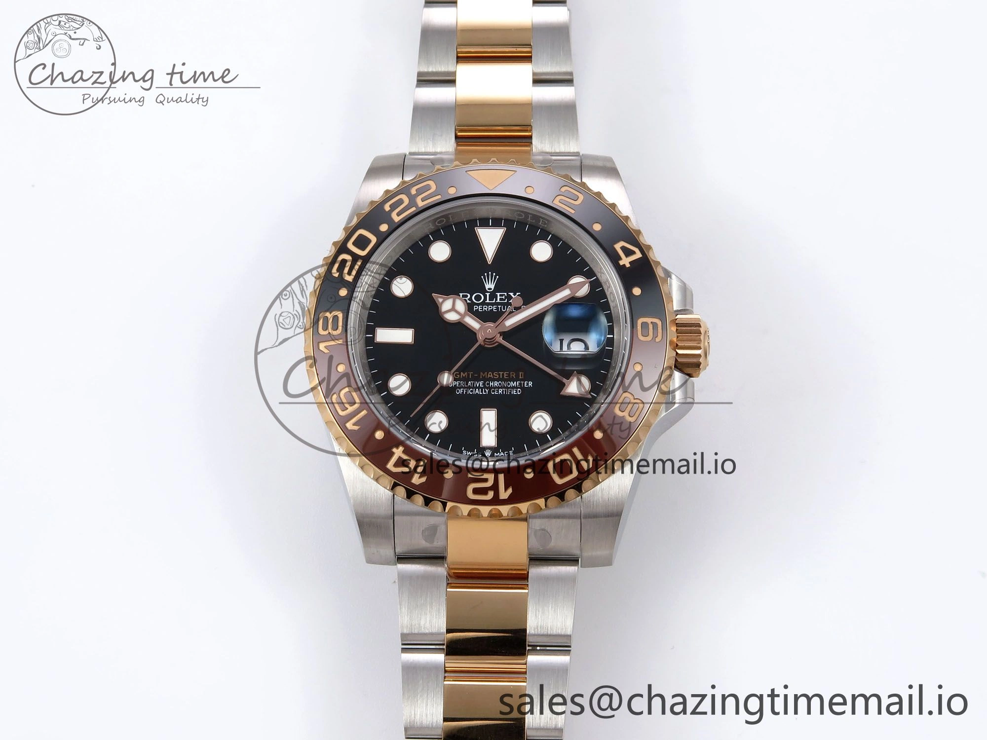 GMT Master II 126711 CHNR 904L EWEF 1:1 Best Edition on SS RG Oyster Bracelet SH3285 CHS