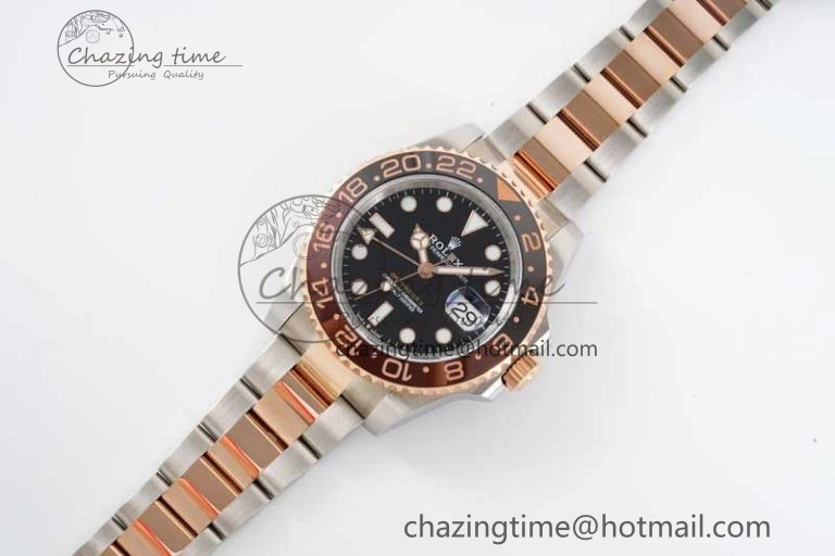 GMT Master II 126711 CHNR 904L SS APF 1:1 Best Edition on SS RG Bracelet VR3285 CHS