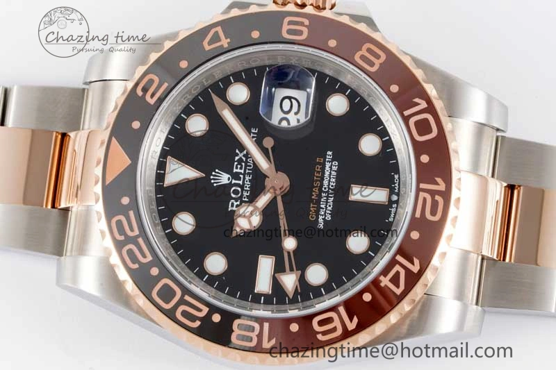 GMT Master II 126711 CHNR 904L SS APF 1:1 Best Edition on SS RG Bracelet VR3285 CHS