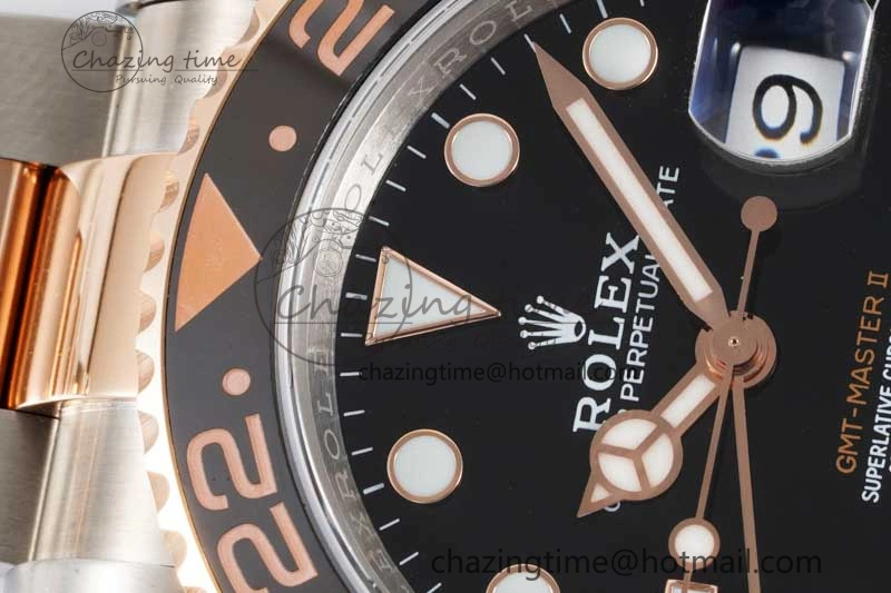 GMT Master II 126711 CHNR 904L SS APF 1:1 Best Edition on SS RG Bracelet VR3285 CHS