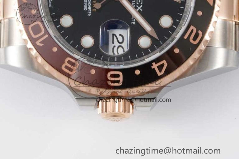GMT Master II 126711 CHNR 904L SS APF 1:1 Best Edition on SS RG Bracelet VR3285 CHS