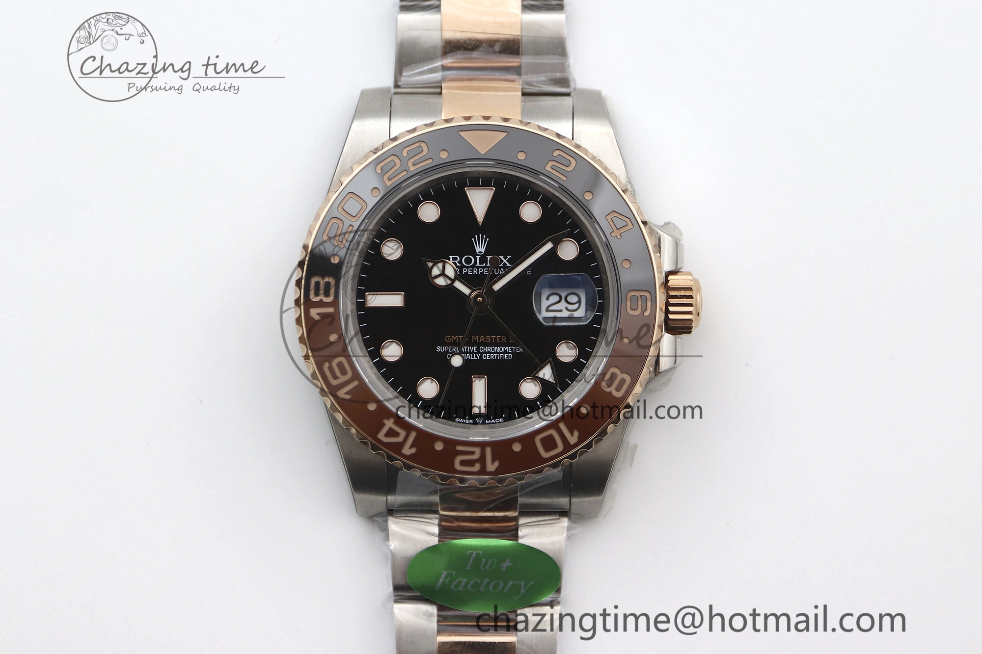 GMT Master II 126711 CHNR 904L SS TW+ 1:1 Best Edition on SS RG Bracelet VR3186 CHS