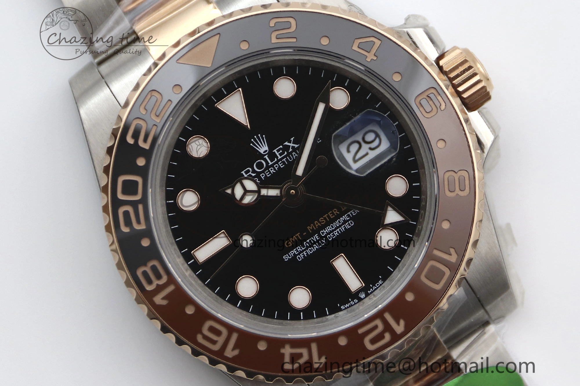 GMT Master II 126711 CHNR 904L SS TW+ 1:1 Best Edition on SS RG Bracelet VR3186 CHS
