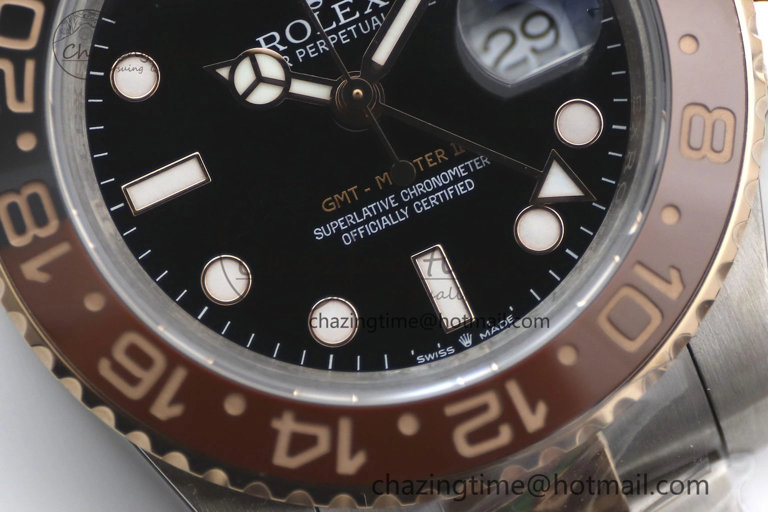GMT Master II 126711 CHNR 904L SS TW+ 1:1 Best Edition on SS RG Bracelet VR3186 CHS