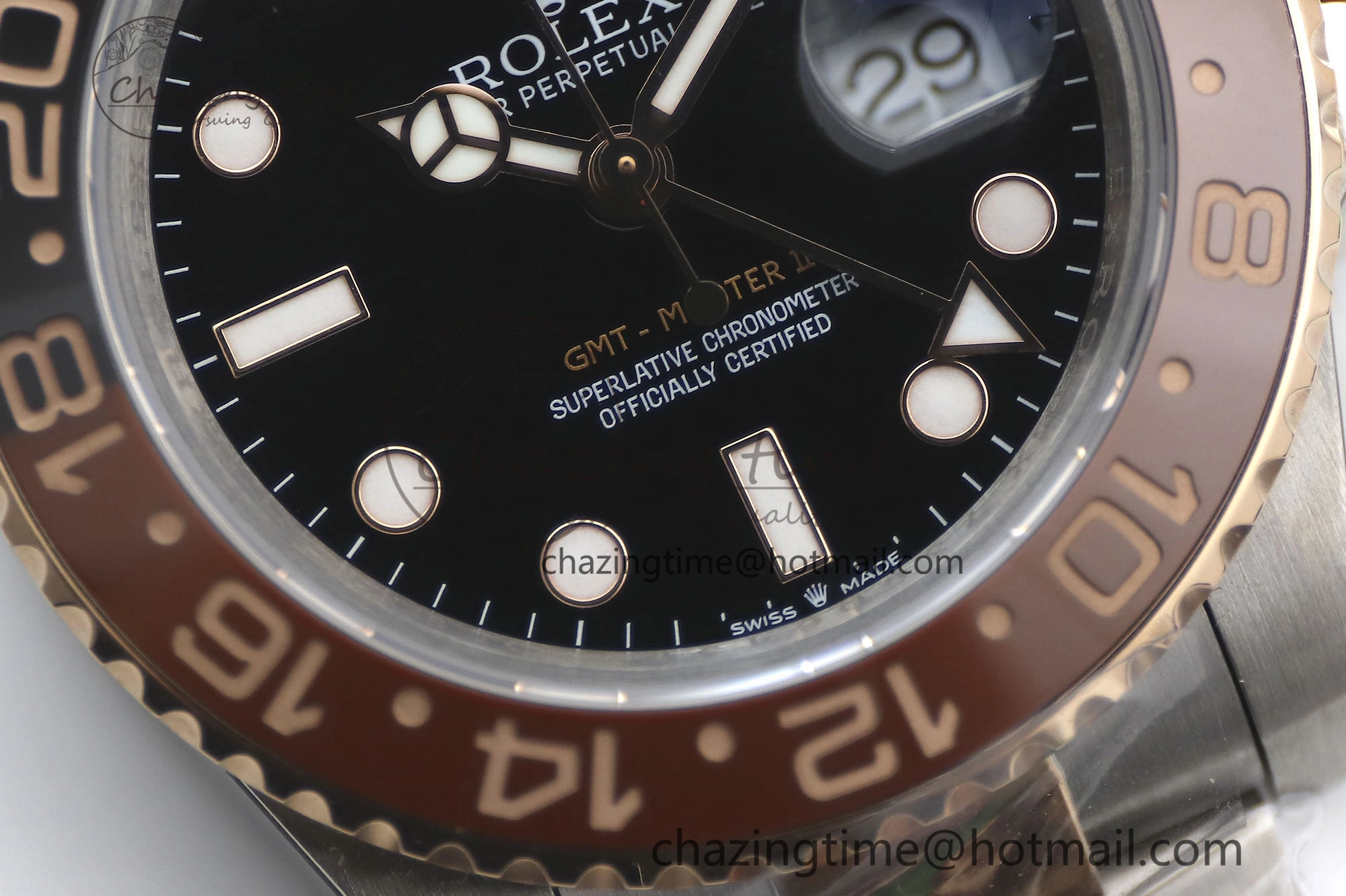 GMT Master II 126711 CHNR 904L SS TW+ 1:1 Best Edition on SS RG Bracelet VR3186 CHS