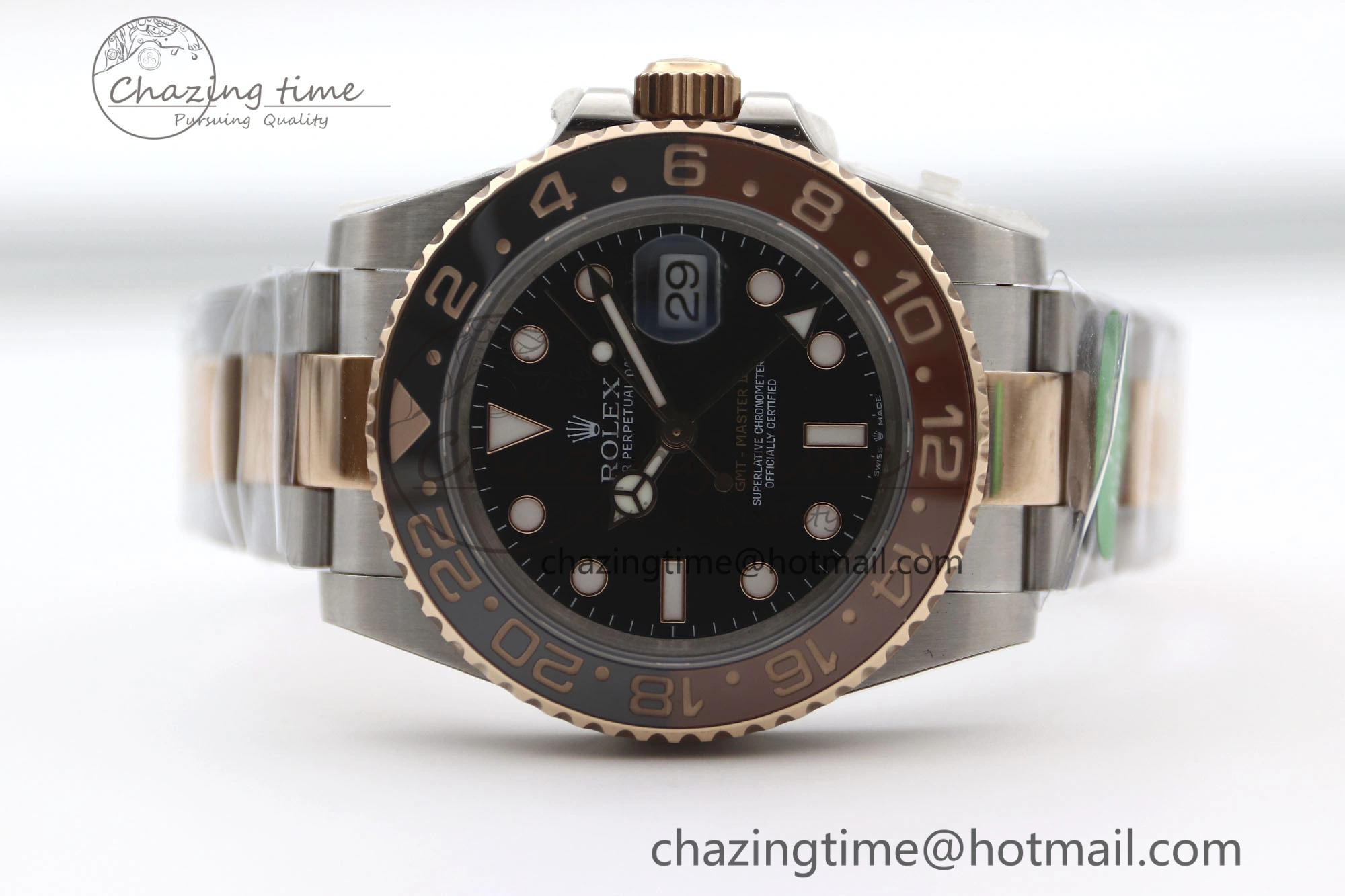 GMT Master II 126711 CHNR 904L SS TW+ 1:1 Best Edition on SS RG Bracelet VR3186 CHS