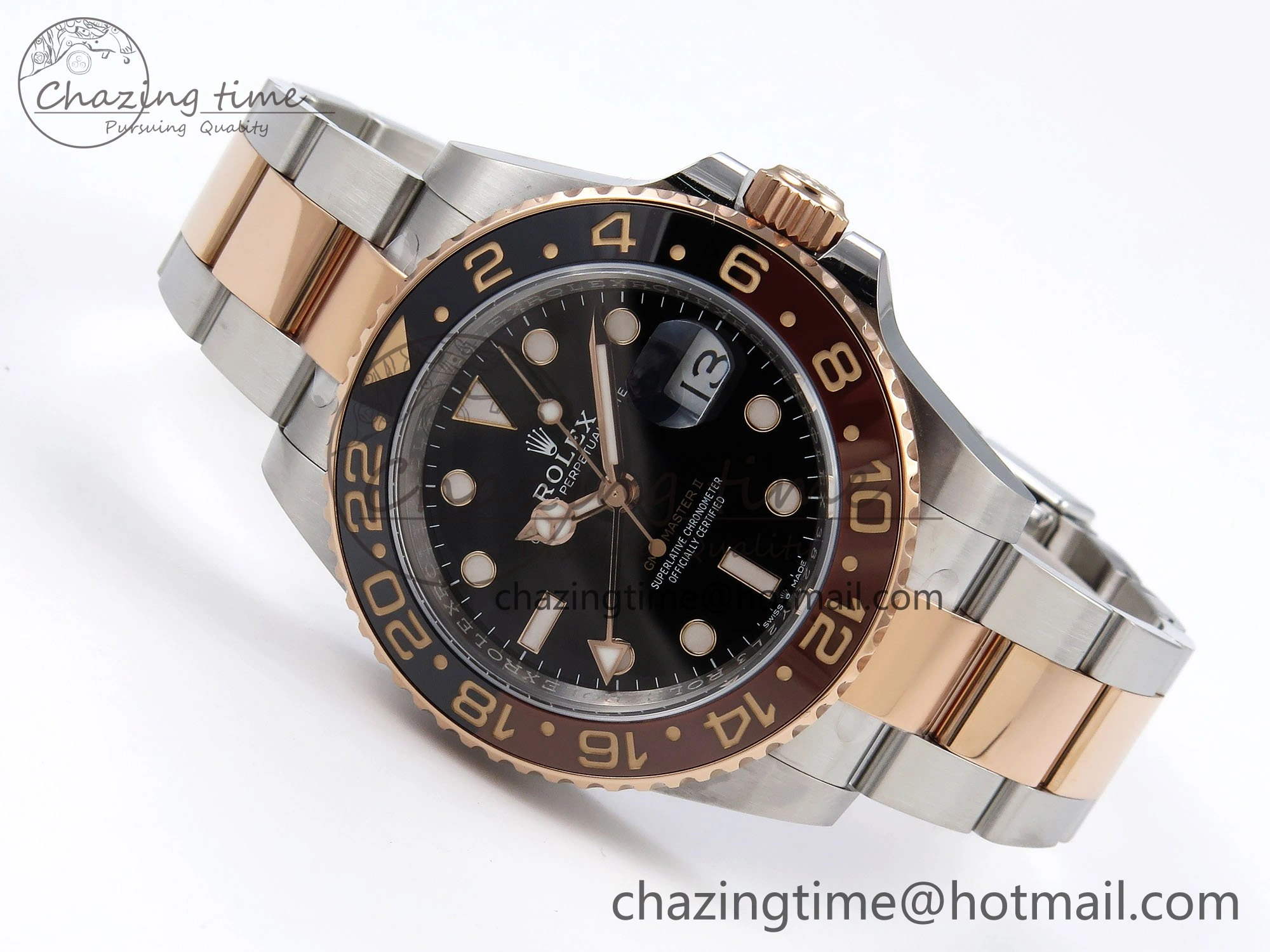 GMT-Master II 126711 CHNR ARF 1:1 Best Edition Black Dial on RG SS Bracelet VR3285 CHS