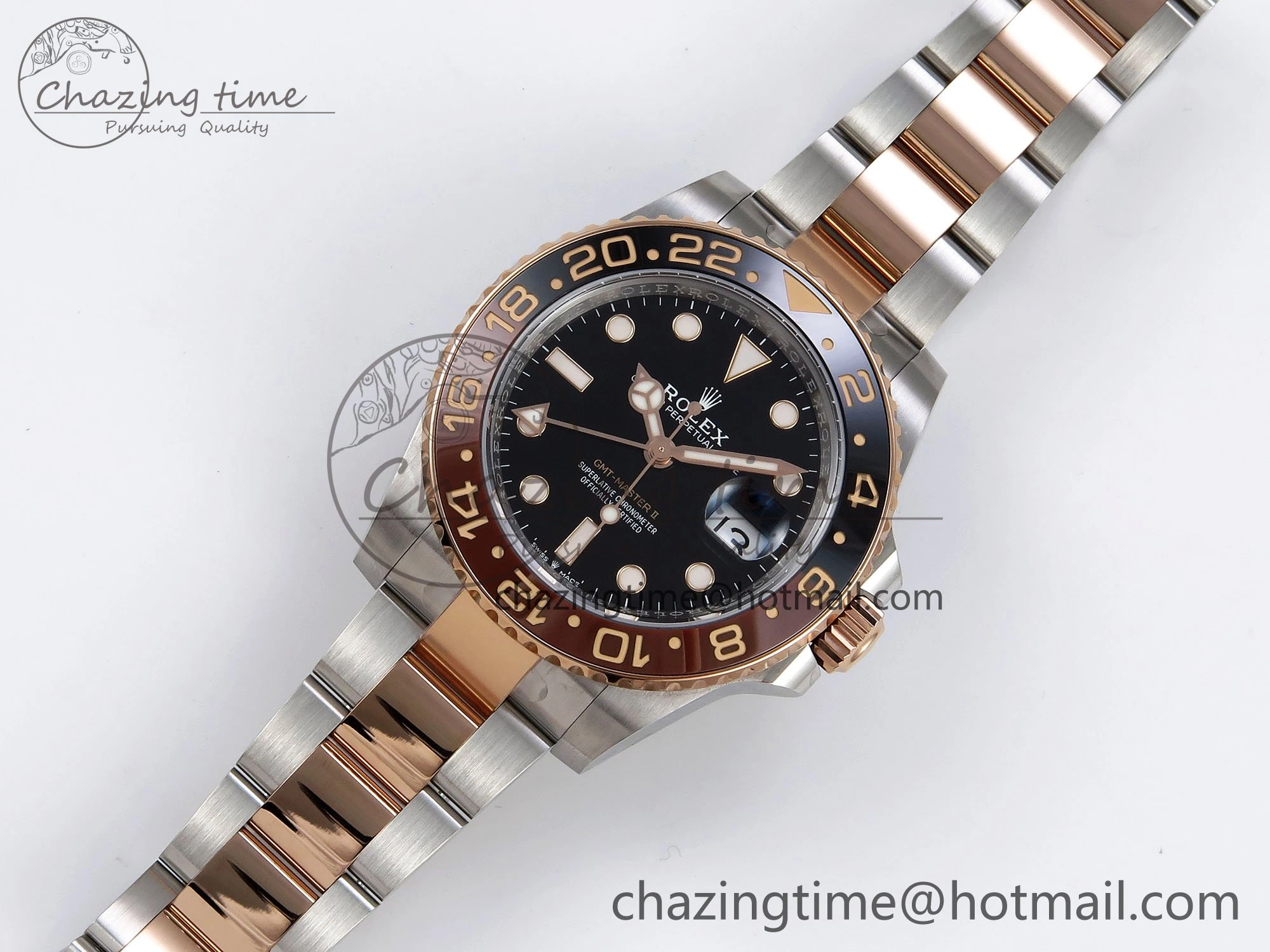 GMT-Master II 126711 CHNR ARF 1:1 Best Edition Black Dial on RG SS Bracelet VR3285 CHS