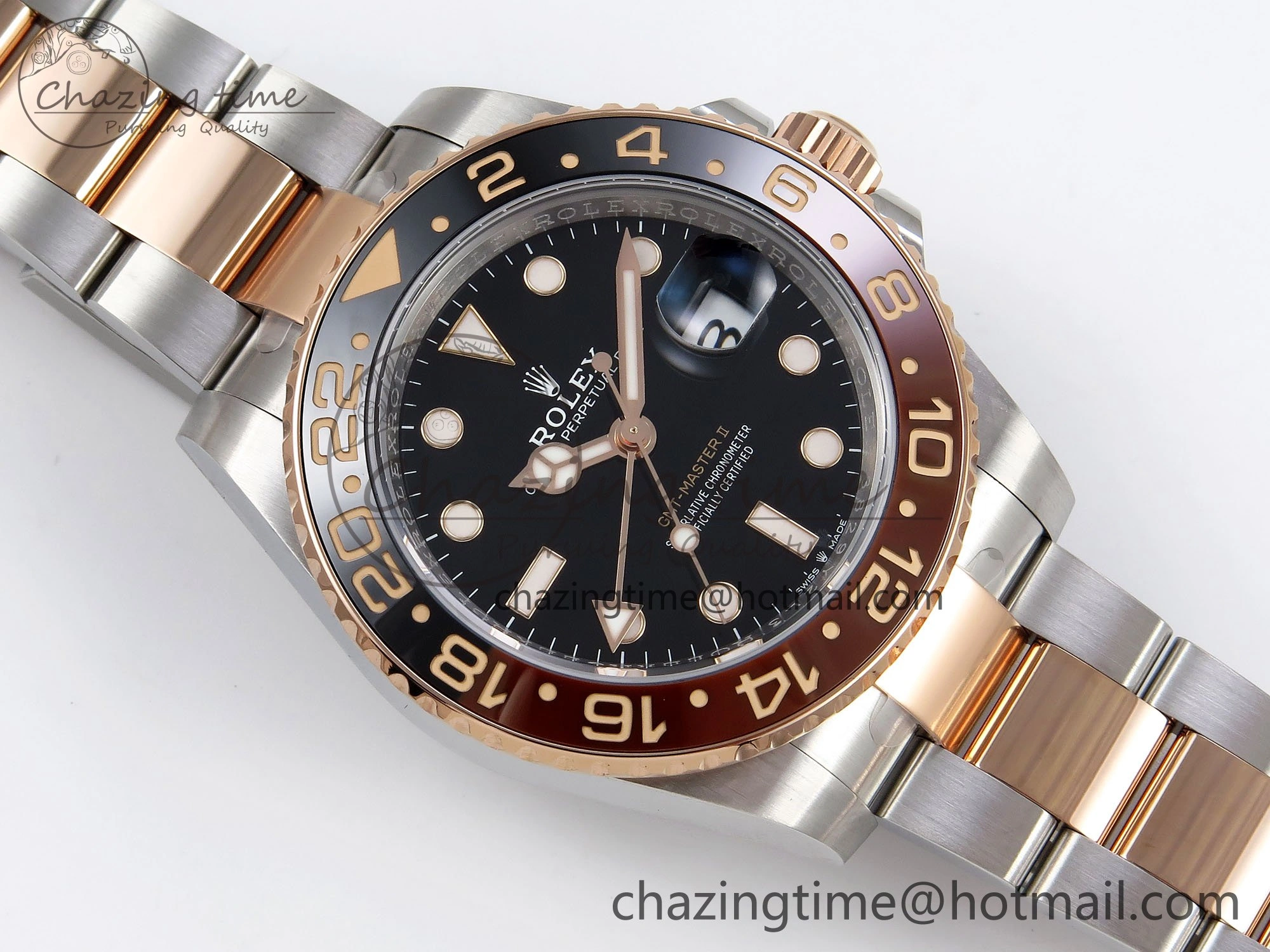 GMT-Master II 126711 CHNR ARF 1:1 Best Edition Black Dial on RG SS Bracelet VR3285 CHS