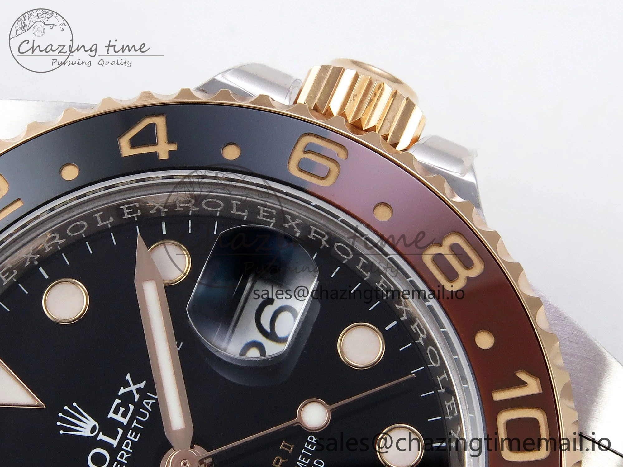GMT-Master II 126711 CHNR ARF 1:1 Best Edition on Black Dial SS RG Bracelet Super Clone SH3285 CHS (Gain Weight)
