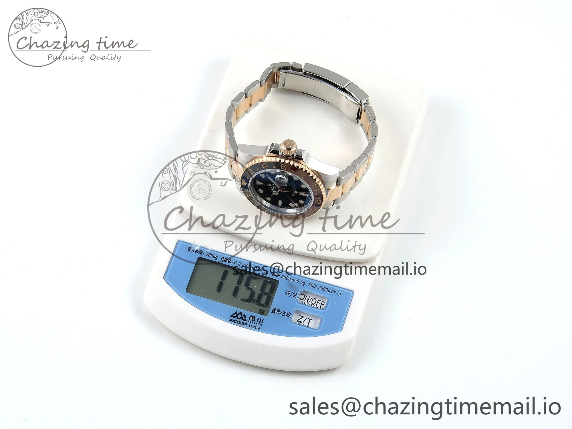 GMT-Master II 126711 CHNR ARF 1:1 Best Edition on Black Dial SS RG Bracelet Super Clone SH3285 CHS (Gain Weight)