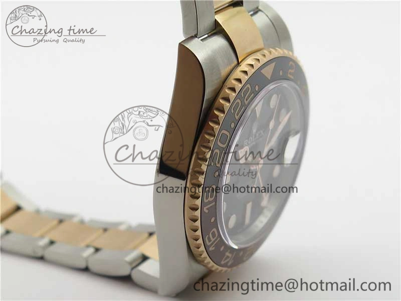 GMT Master II 126711 CHNR Black Brown Ceramic 316L Steel GMF 1:1 Best Edition Black Dial on SS RG Bracelet A3285