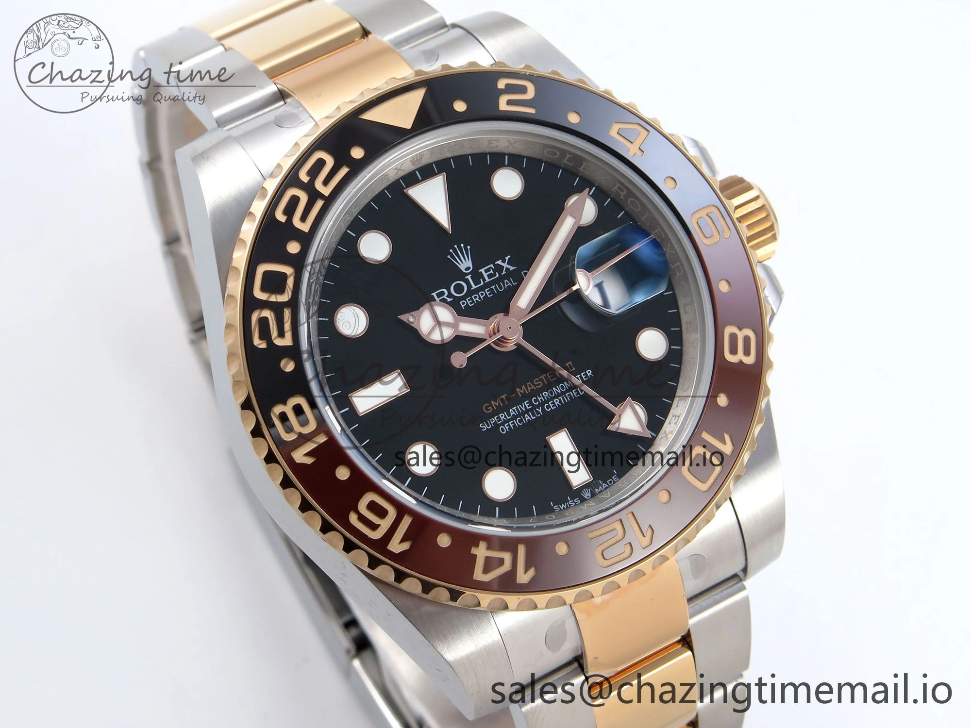 GMT-Master II 126711 CHNR Black Brown Ceramic 904L Steel EWE 1:1 Best Edition on Oyster Strap EWE3285 V5