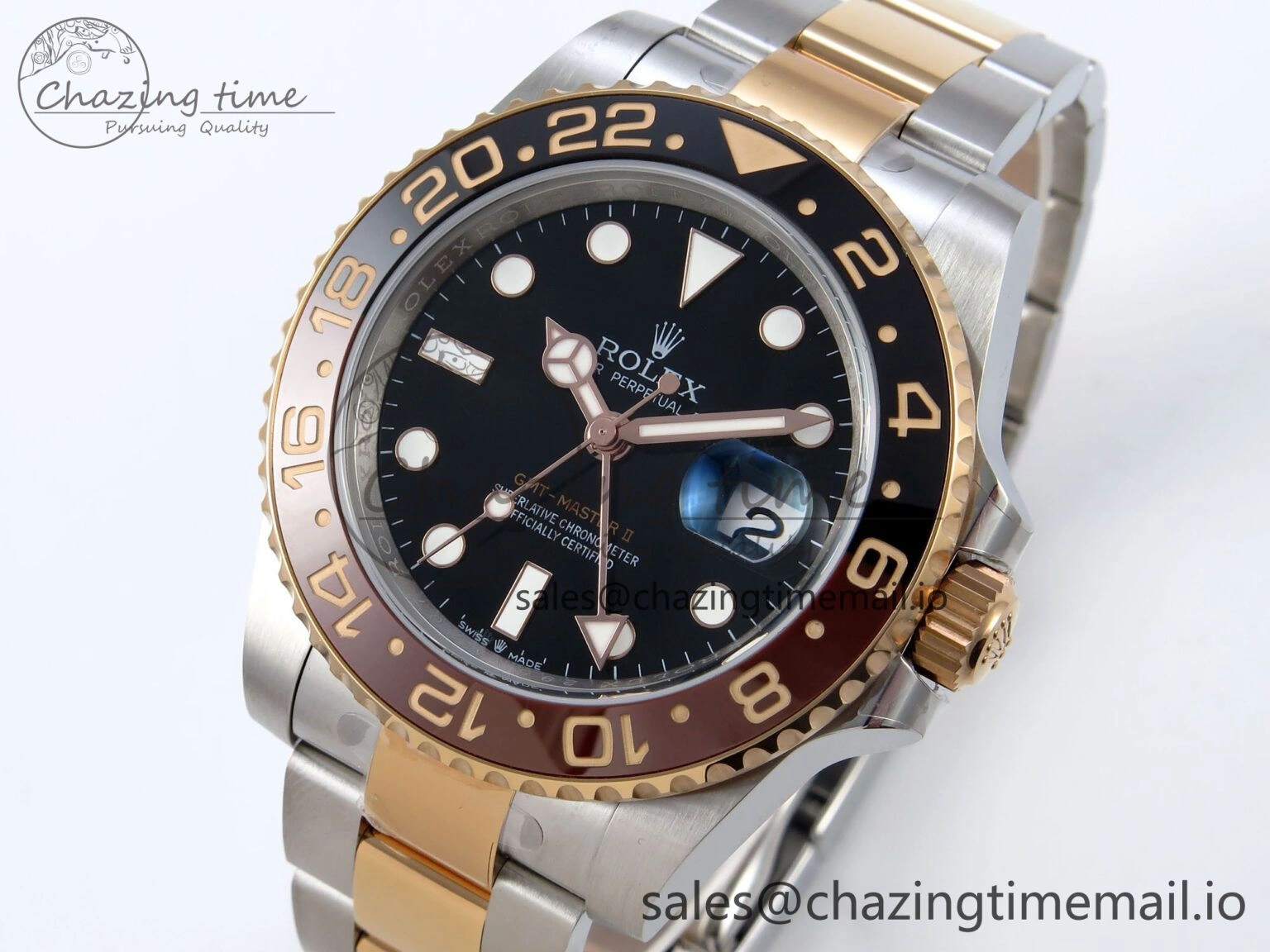GMT-Master II 126711 CHNR Black Brown Ceramic 904L Steel EWE 1:1 Best Edition on Oyster Strap EWE3285 V5