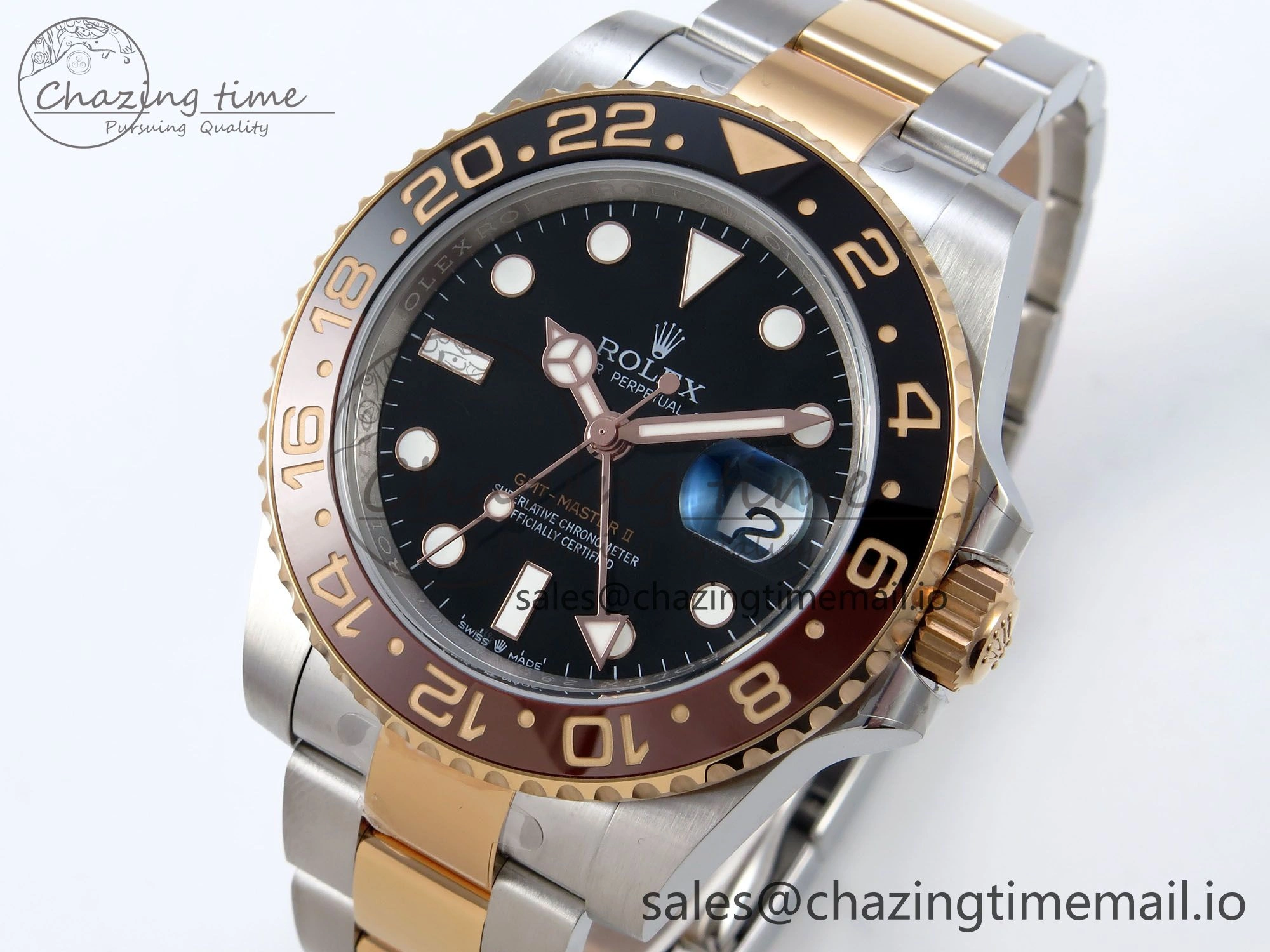 GMT-Master II 126711 CHNR Black Brown Ceramic 904L Steel EWE 1:1 Best Edition on Oyster Strap EWE3285 V5