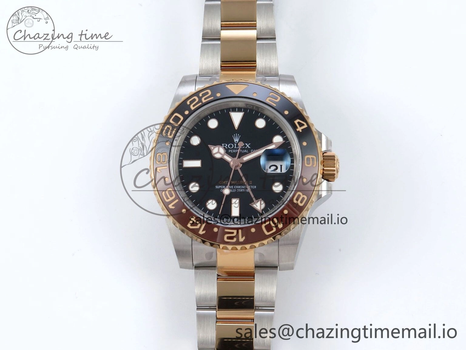 GMT-Master II 126711 CHNR Black Brown Ceramic 904L Steel EWE 1:1 Best Edition on Oyster Strap EWE3285 V5