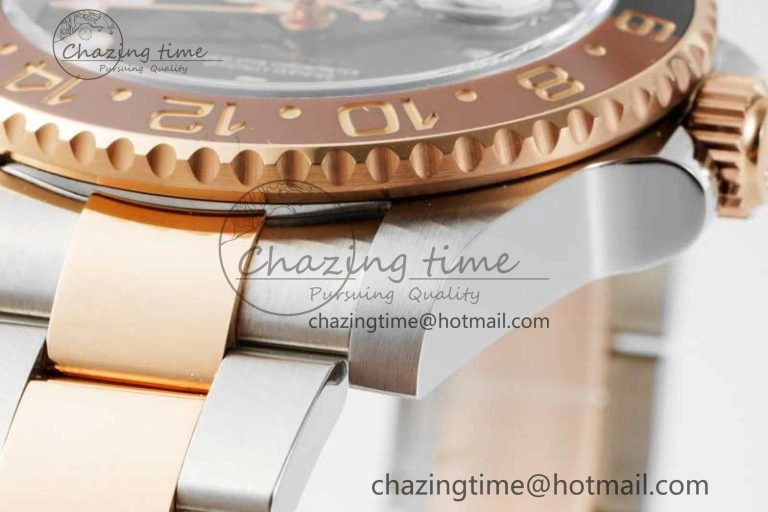 GMT-Master II 126711 CHNR Black Brown Ceramic Clean Factory 1:1 Best Edition on SS RG Bracelet VR3186