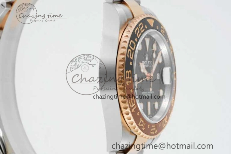 GMT-Master II 126711 CHNR Black Brown Ceramic Clean Factory 1:1 Best Edition on SS RG Bracelet VR3186