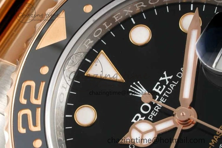 GMT-Master II 126711 CHNR Black Brown Ceramic Clean Factory 1:1 Best Edition on SS RG Bracelet VR3186