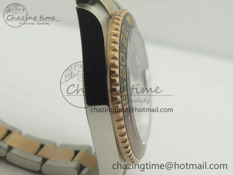 GMT-Master II 126711CHNR Black Brown Ceramic Bezel SS RG BP Best Edition Black Dial on SS RG Bracelet