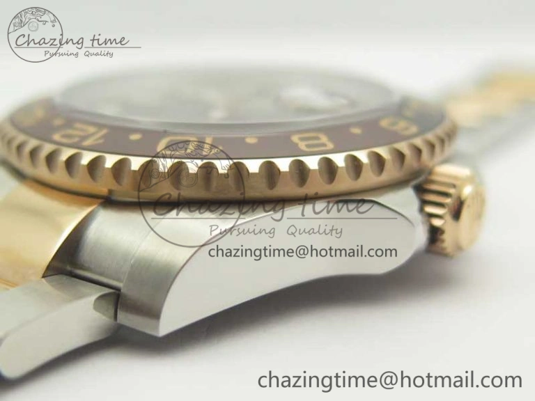 GMT-Master II 126711CHNR Black Brown Ceramic Bezel SS RG BP Best Edition Black Dial on SS RG Bracelet