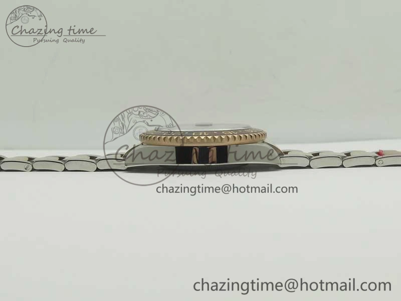 GMT-Master II 126711CHNR Black Brown Ceramic Bezel SS RG BP Best Edition Black Dial on SS RG Bracelet