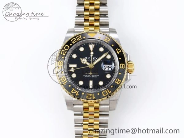 GMT Master II 126713 904L SS Clean Factory 1:1 Best Edition Black Dial on Jubilee Bracelet DD3285