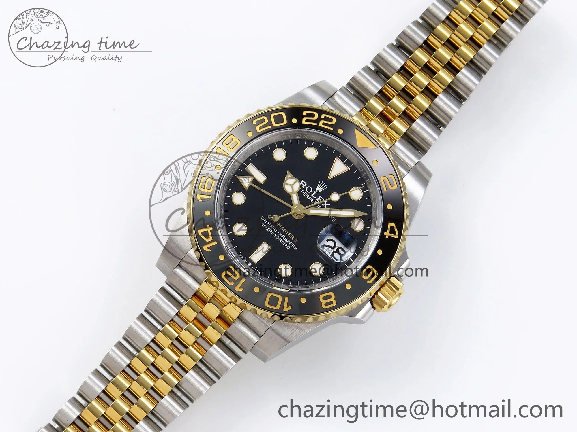 GMT Master II 126713 904L SS Clean Factory 1:1 Best Edition Black Dial on Jubilee Bracelet DD3285