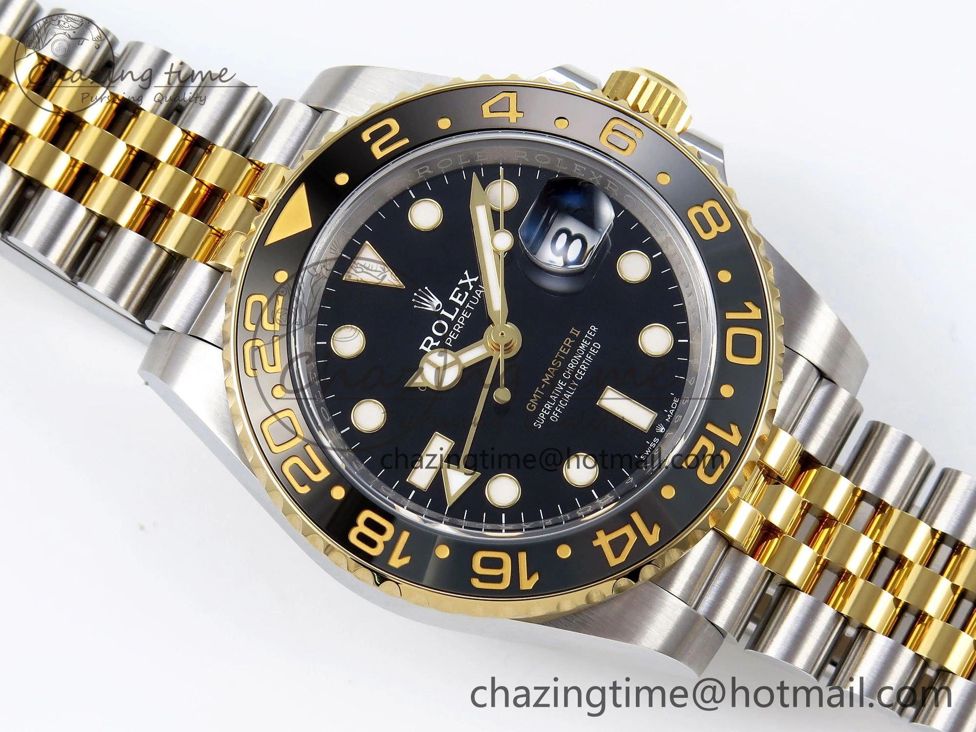 GMT Master II 126713 904L SS Clean Factory 1:1 Best Edition Black Dial on Jubilee Bracelet DD3285