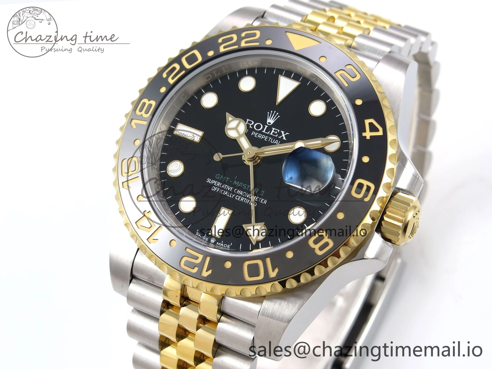GMT-Master II 126713 GRGN 904L EWEF 1:1 Best Edition on SS YG Jubilee Bracelet SH3285 CHS