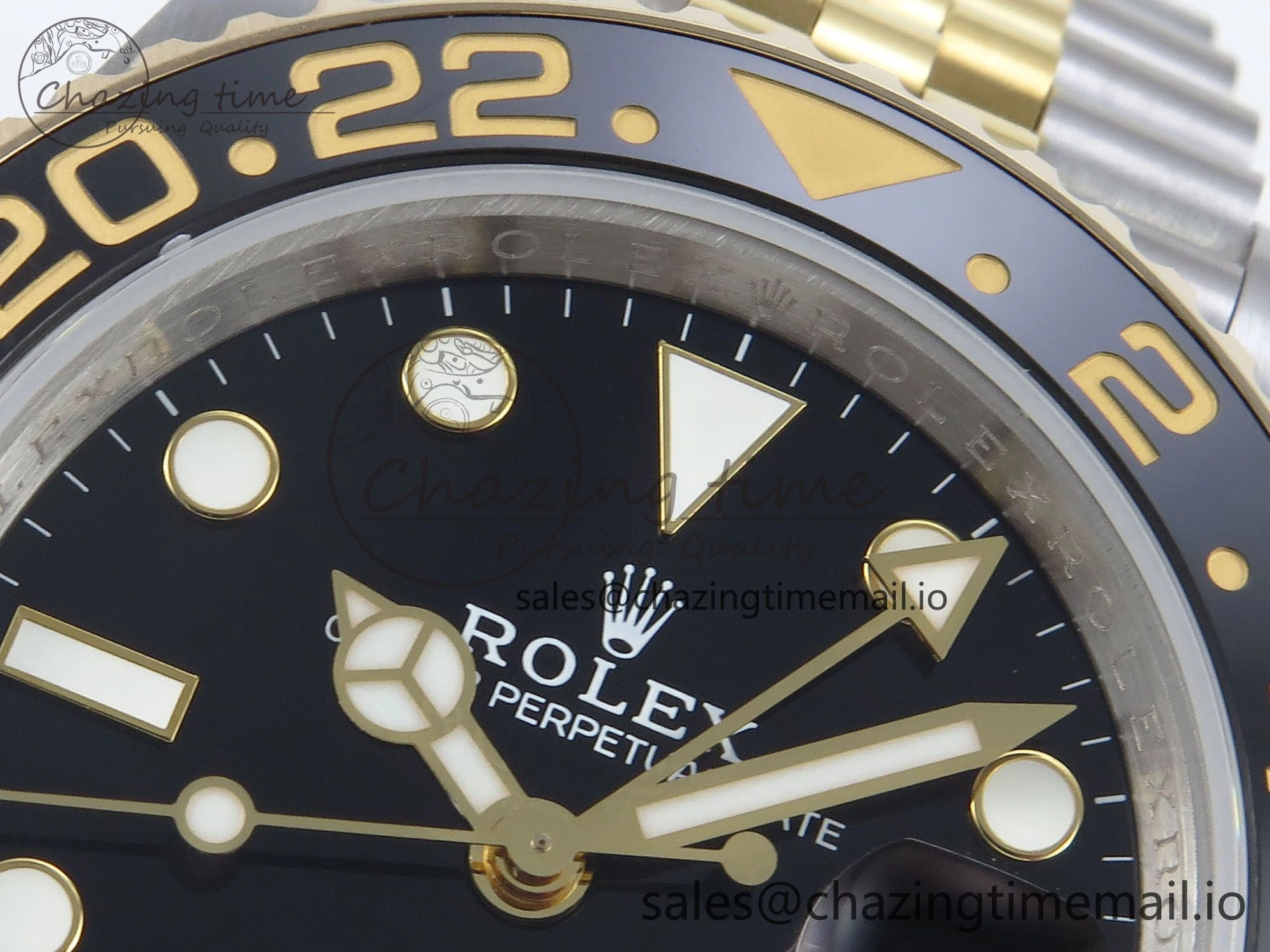 GMT-Master II 126713 GRGN 904L QF 1:1 Best Edition on SS YG Jubilee Bracelet SH3285 V10