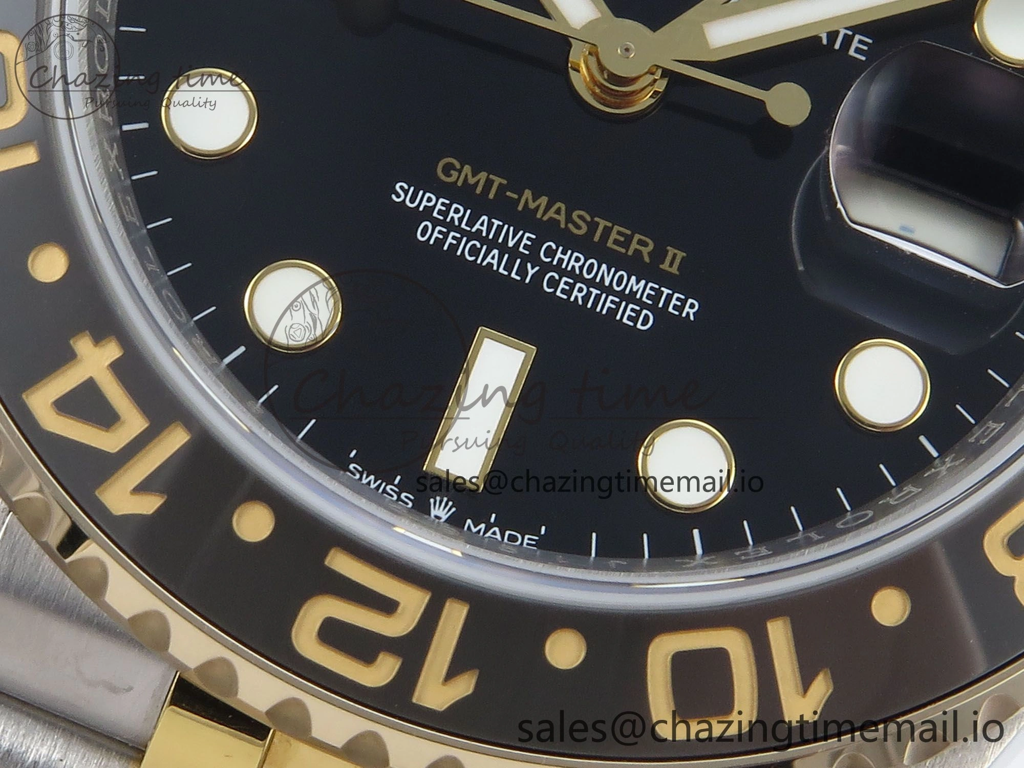 GMT-Master II 126713 GRGN 904L QF 1:1 Best Edition on SS YG Jubilee Bracelet SH3285 V10
