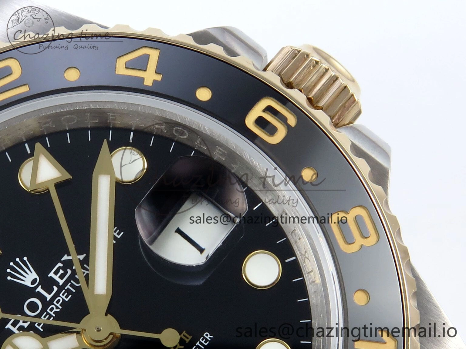 GMT-Master II 126713 GRGN 904L QF 1:1 Best Edition on SS YG Jubilee Bracelet SH3285 V10
