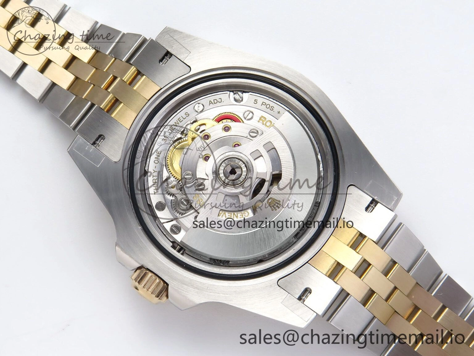 GMT-Master II 126713 GRGN 904L QF 1:1 Best Edition on SS YG Jubilee Bracelet SH3285 V10