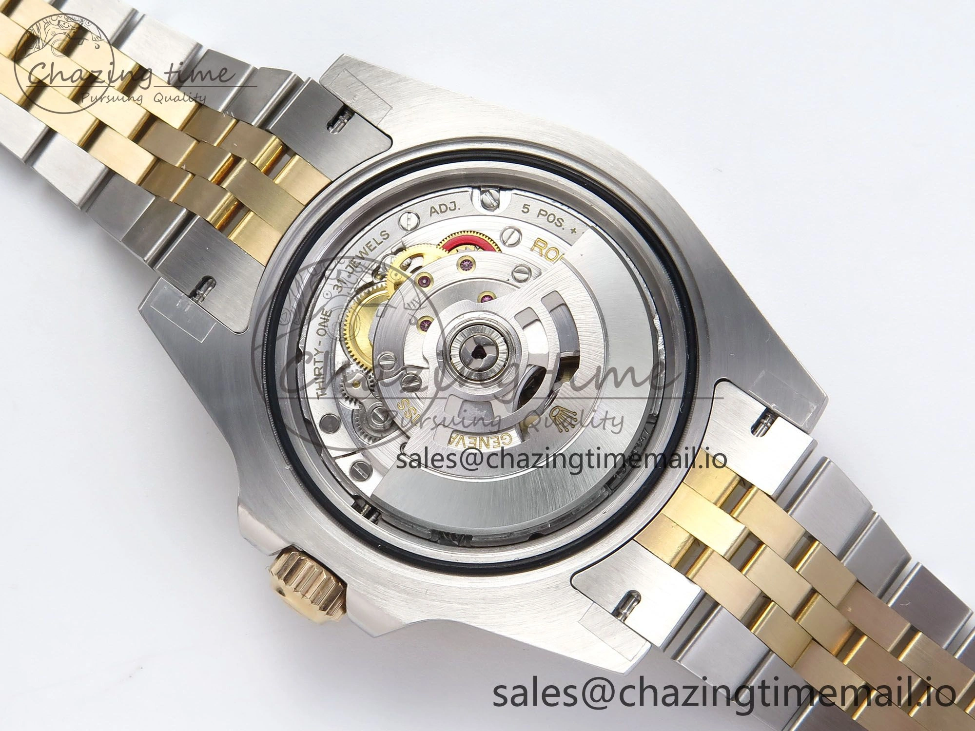 GMT-Master II 126713 GRGN 904L QF 1:1 Best Edition on SS YG Jubilee Bracelet SH3285 V10