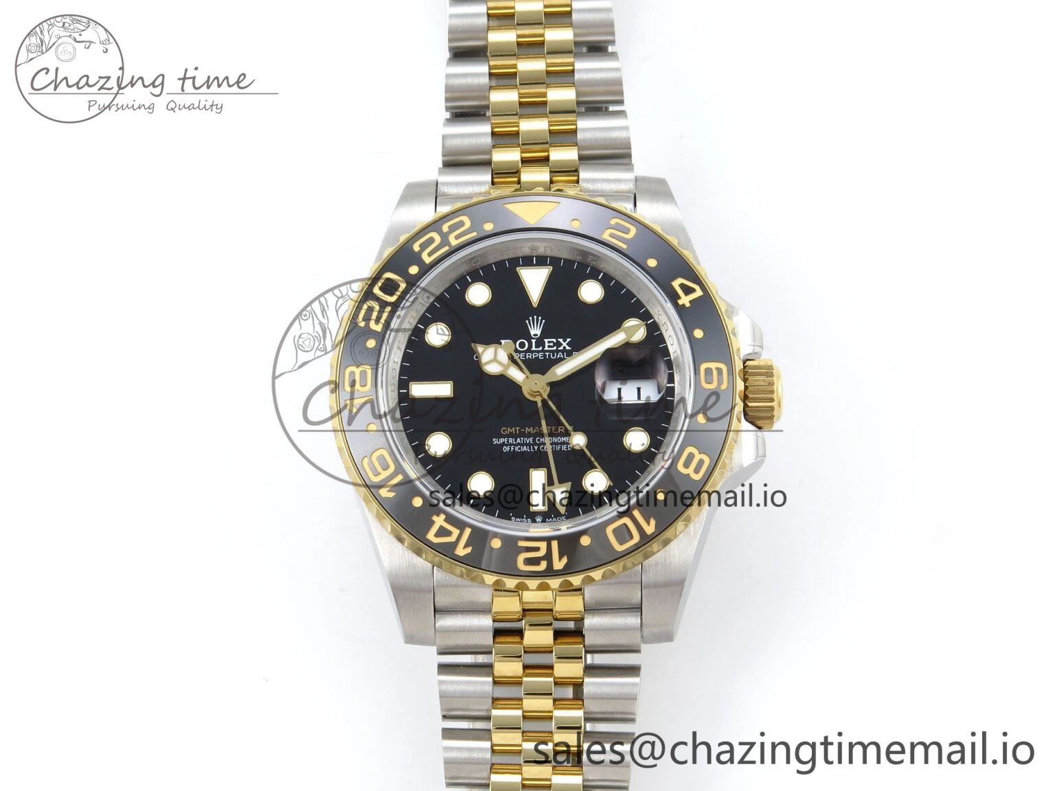 GMT-Master II 126713 GRGN 904L QF 1:1 Best Edition on SS YG Jubilee Bracelet SH3285 V6