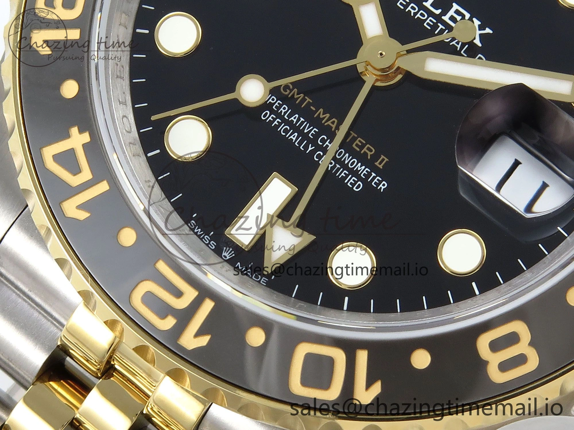 GMT-Master II 126713 GRGN 904L QF 1:1 Best Edition on SS YG Jubilee Bracelet SH3285 V6