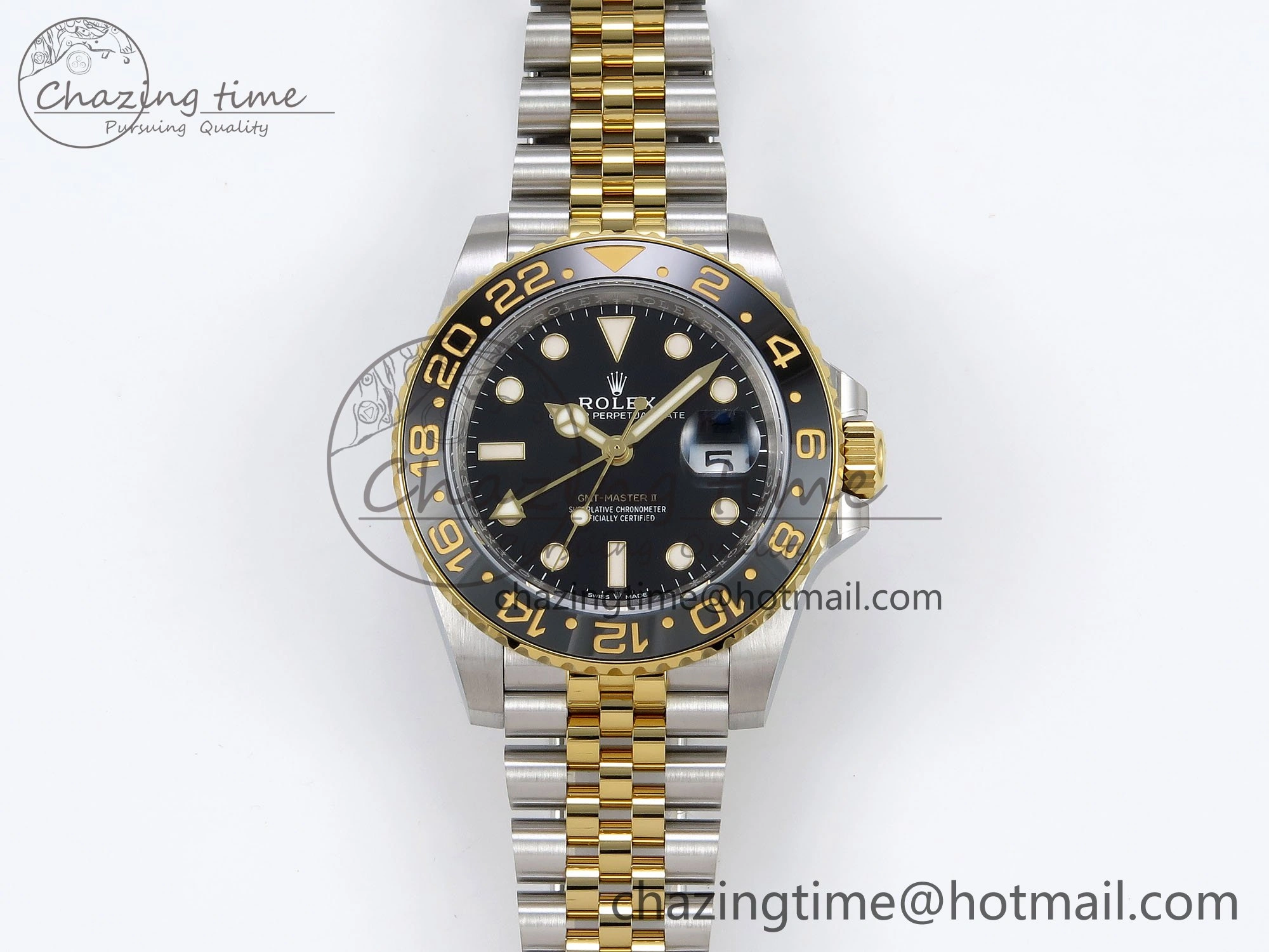 GMT-Master II 126713 GRNR ARF 1:1 Best Edition Black Dial on YG SS Jubilee Bracelet VR3285 CHS