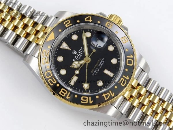 GMT-Master II 126713 GRNR ARF 1:1 Best Edition Black Dial on YG SS Jubilee Bracelet VR3285 CHS