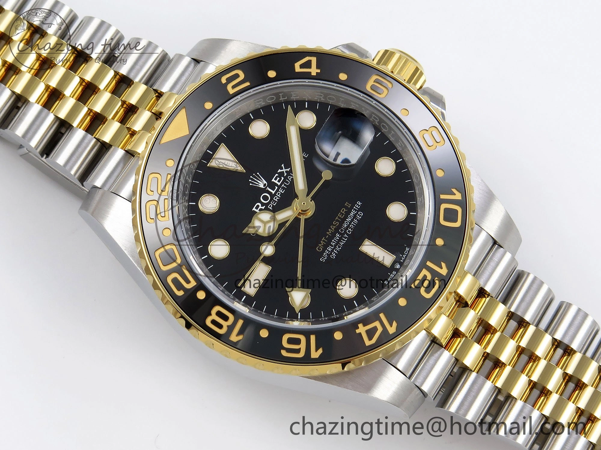 GMT-Master II 126713 GRNR ARF 1:1 Best Edition Black Dial on YG SS Jubilee Bracelet VR3285 CHS
